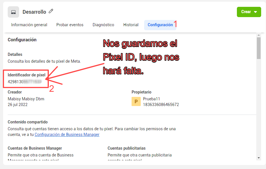 Obtener el pixel ID