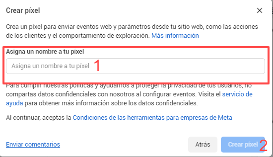 Crear pixel